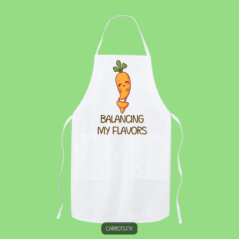 Funny Winking Carrot Apron: Kitchen Veggie Art, Hilarious Cooking Accessory Gift