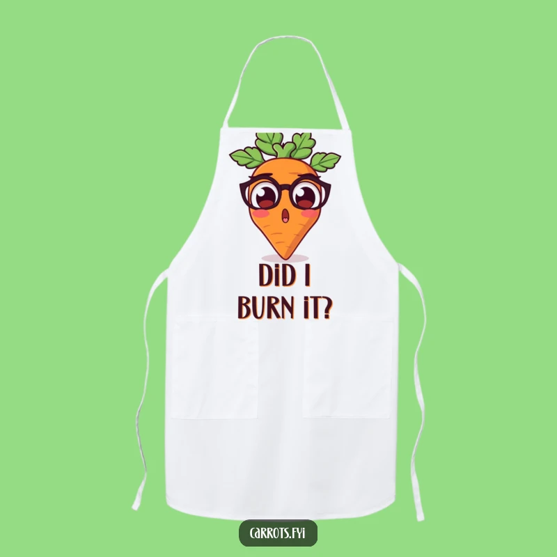 Funny Surprised Carrot Apron - Kitchen Shocked Veggie Chef Gift