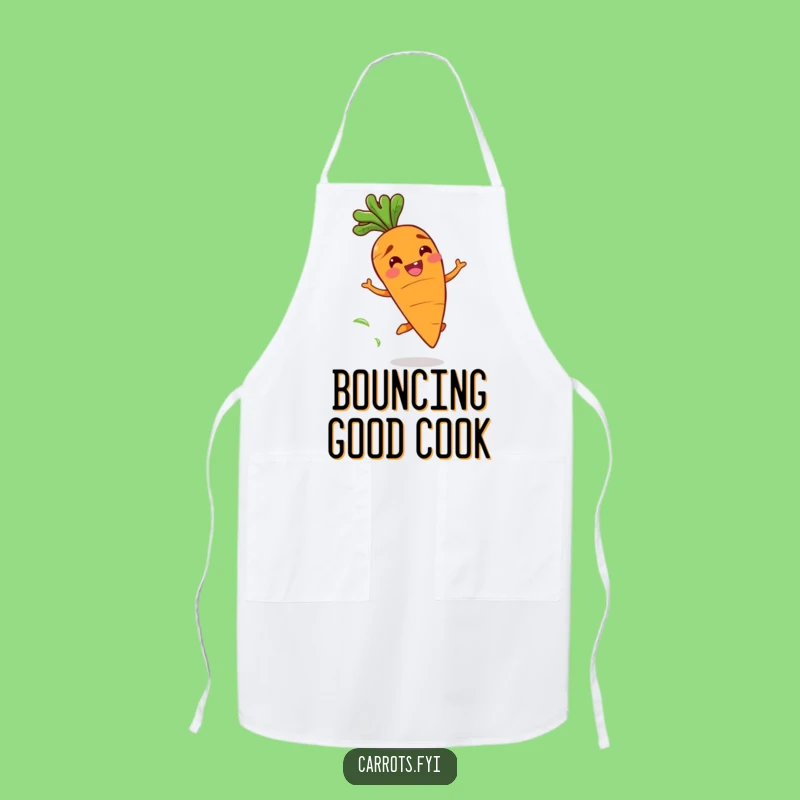 Funny Bouncing Carrot Apron - Cook with Joy and Freshness in this Hilarious Design!