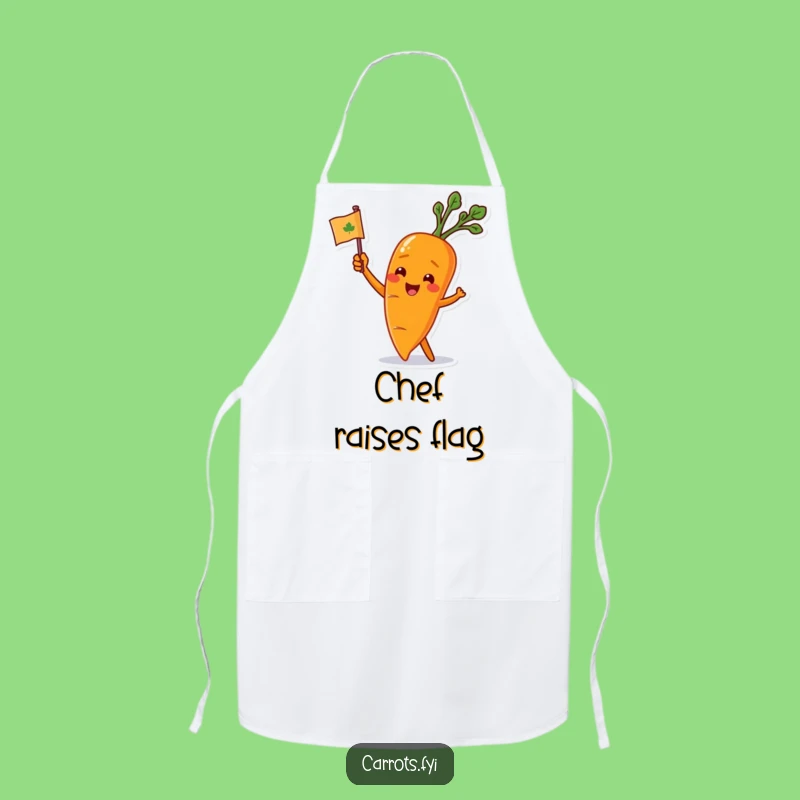 Funny Carrot Flag Apron: Cook with Enthusiastic Flair