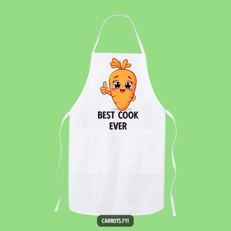 Funny Carrot Thumbs Up Apron - Happy Veggie Kitchen Wear, Hilarious Chef Gift