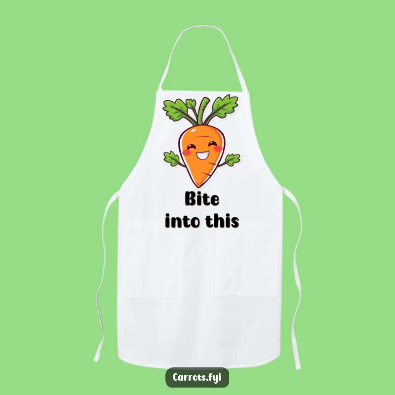 Funny Crunchy Carrot Chef Apron, Joyful Veggie Kitchen Wear, Humorous Funny Gift