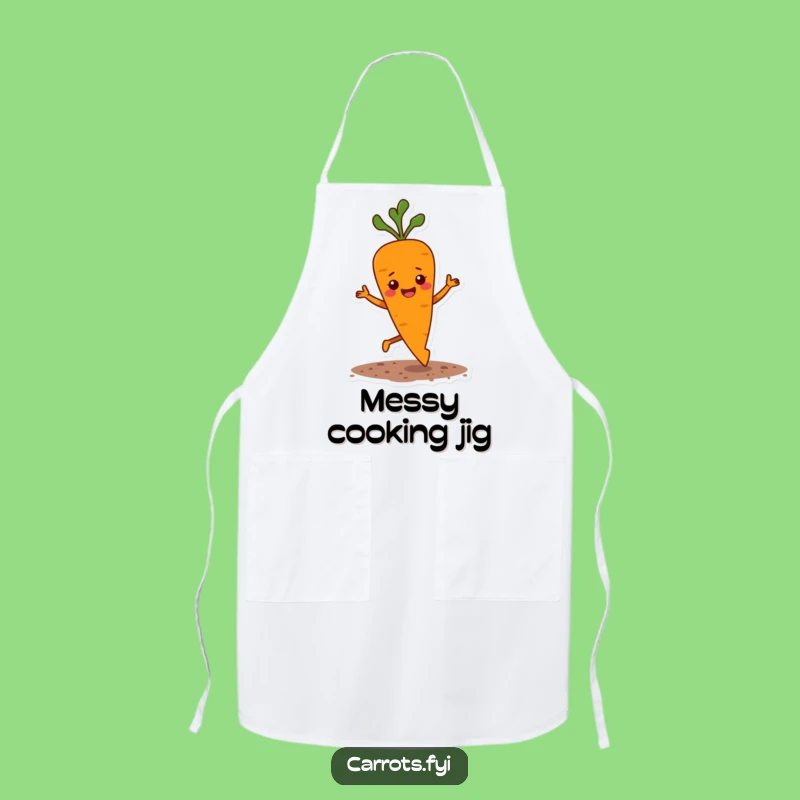 Funny Jigging Carrot Apron: Kitchen Veggie Art, Hilarious Cooking Accessory Gift