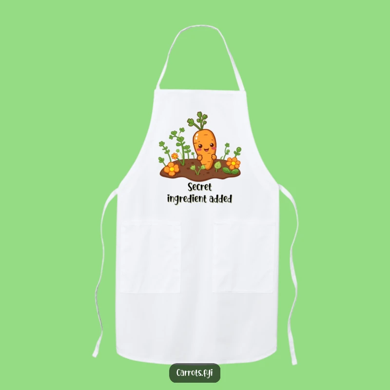 Funny Mischievous Carrot Apron - Kitchen Sneaky Veggie Chef Gift