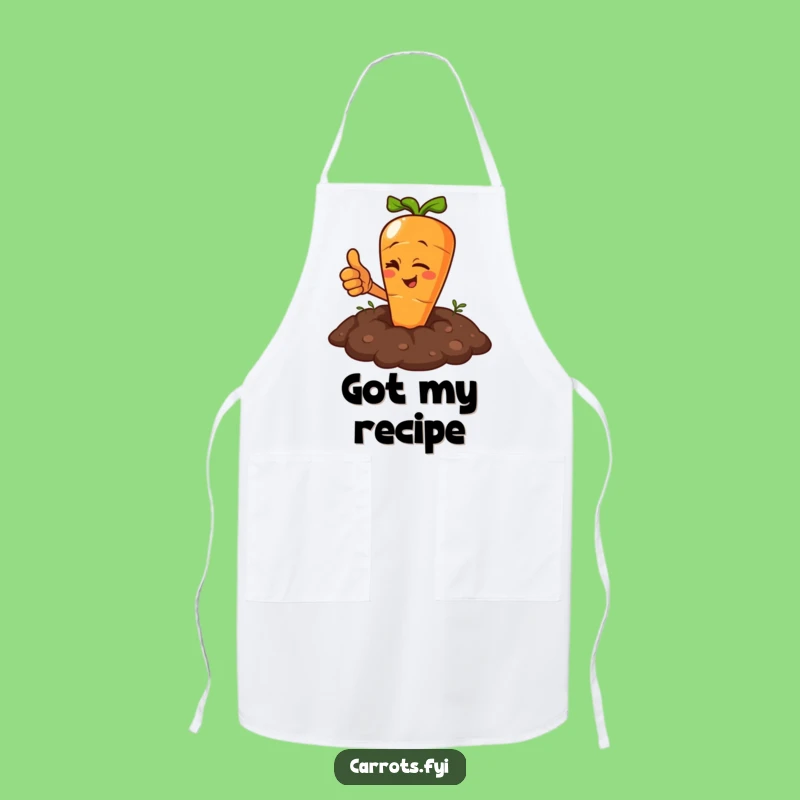 Funny Winking Carrot Apron: Give a Thumbs Up While Cooking, Perfect Funny Gift