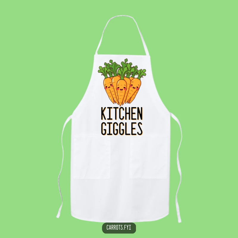 Funny Giggling Carrot Apron: Cook with Comedy and Veggie Merriment!