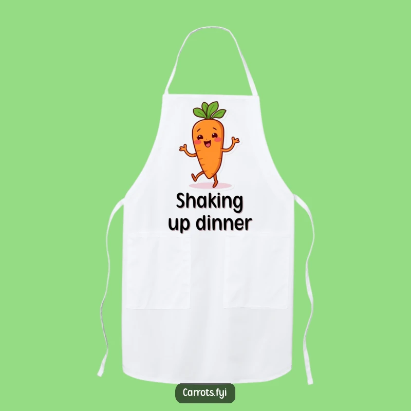 Funny Wiggling Carrot Dance Apron: Cook and Dance with Veggie Flair, Perfect Funny Gift