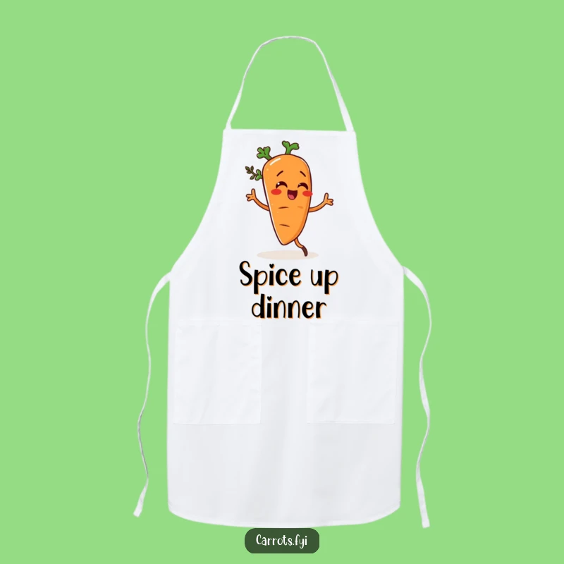 Funny Dancing Carrot Chef Apron, Silly Veggie Spice Dancer Wear, Humorous Funny Gift