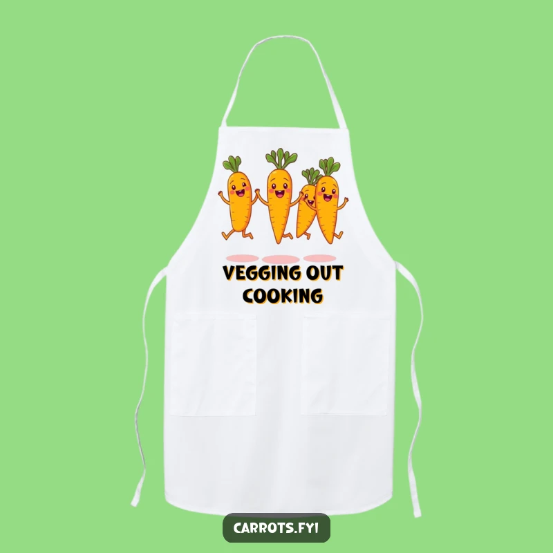 Funny Carrot Jump Squad Apron: Cook with Comedy and Veggie Cheer!