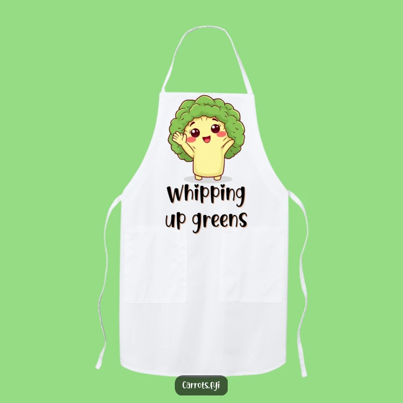 Funny Broccoli Wave Apron: Cute Chef's Accessory, Hilarious Cooking Gift