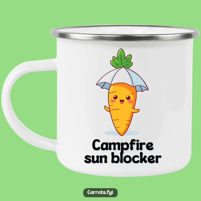 Funny Sunny Carrot Camping Mug: Adorable & Hilarious Outdoor Companion Gift