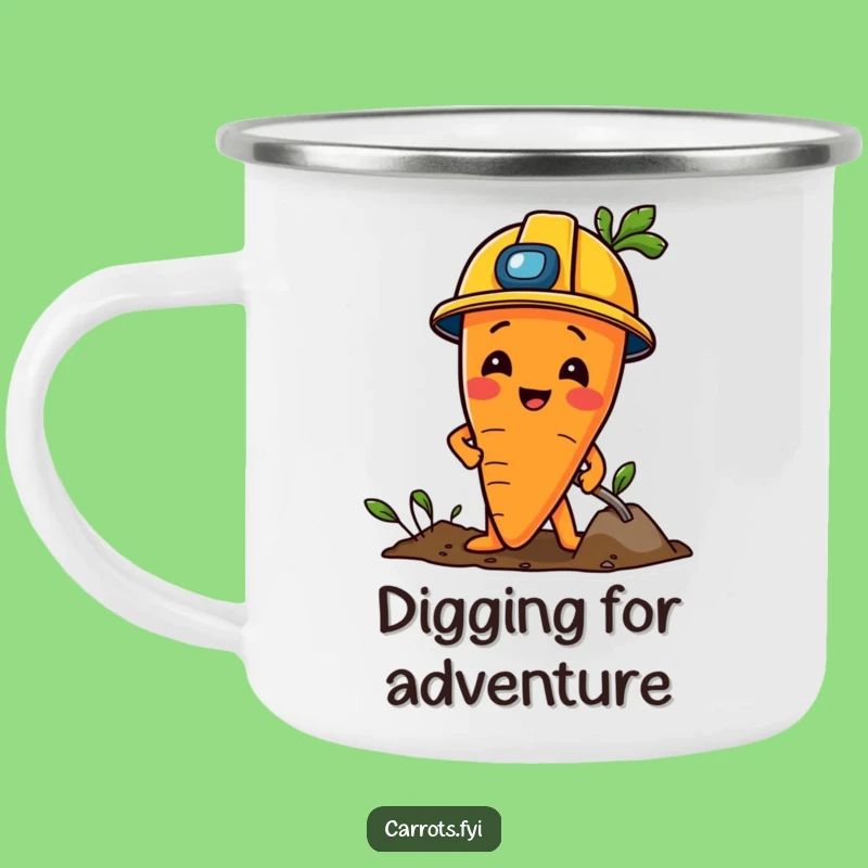 Funny Construction Carrot Camping Mug: Digging Adventure Gear, Ideal Funny Gift