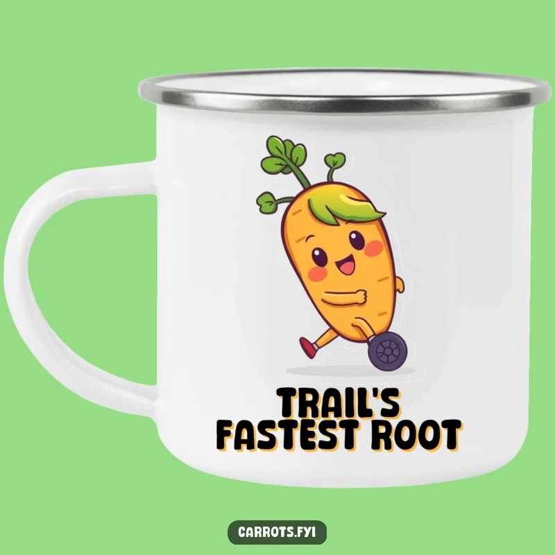 Funny Carrot Zooming Camping Mug - Adventure Fuelled by Laughs with this Veggie Mug!