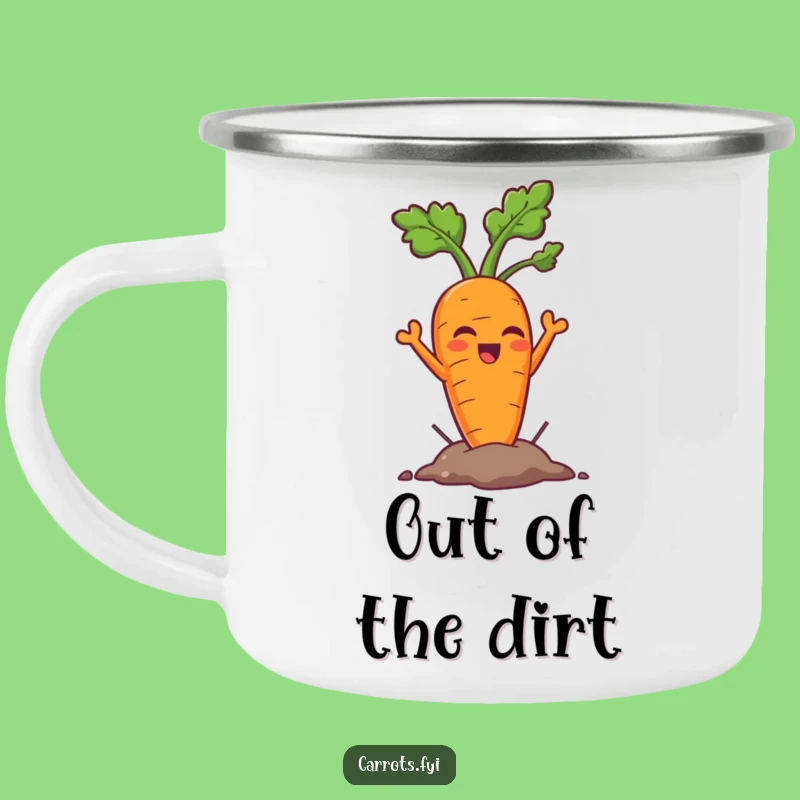 Funny Triumph Carrot Camping Mug: Your Trail Buddy for Laughs and Warm Drinks