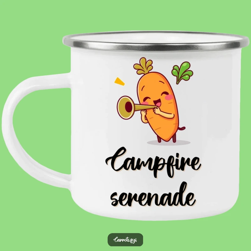 Funny Trumpet Carrot Camp Mug: Hilarious Outdoor Drinkware for Musical Adventures