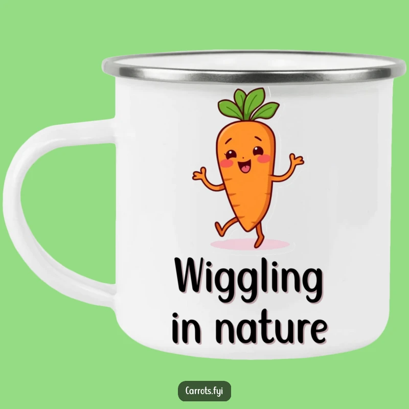 Funny Wiggling Carrot Dance Camping Mug: Dance Breaks Outdoors, Ideal Funny Gift