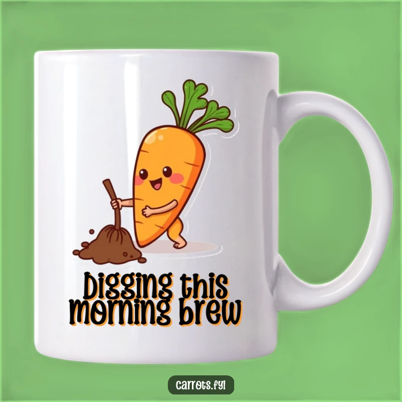 Funny Carrot Digging Mug: A Hilarious Gift for Gardeners Who Love to Get Their Hands Dirty!