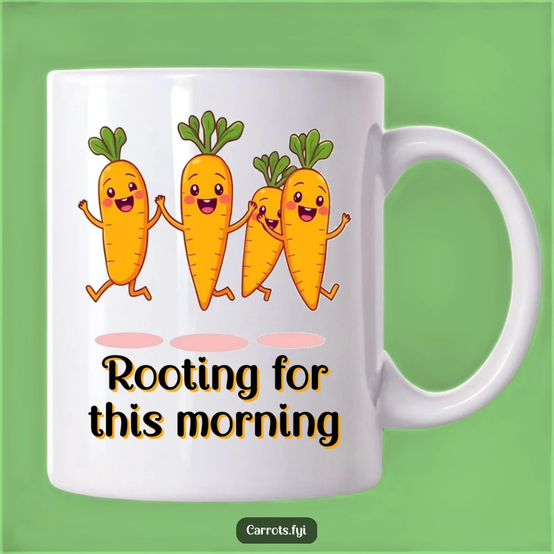 Funny Carrot Jump Squad Mug: Hilarious Synchronized Veggies for a Perfect Funny Gift!