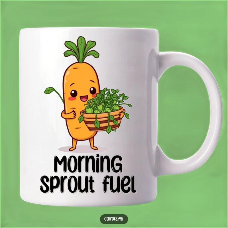 Funny Carrot Sprouts Mug: A Cheerful Offer Makes a Great Funny Gift