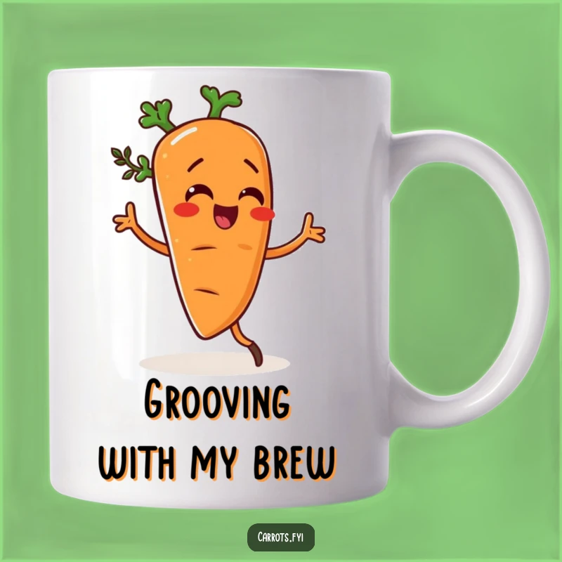 Funny Dancing Carrot Mug, Silly Veggie Spice Dancer Cup, Perfect Fun Gift