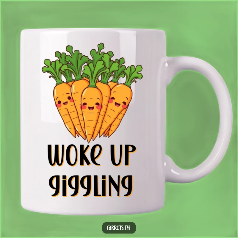 Funny Giggling Carrot Mug: Lively Veggie Fun for a Perfect Funny Gift!