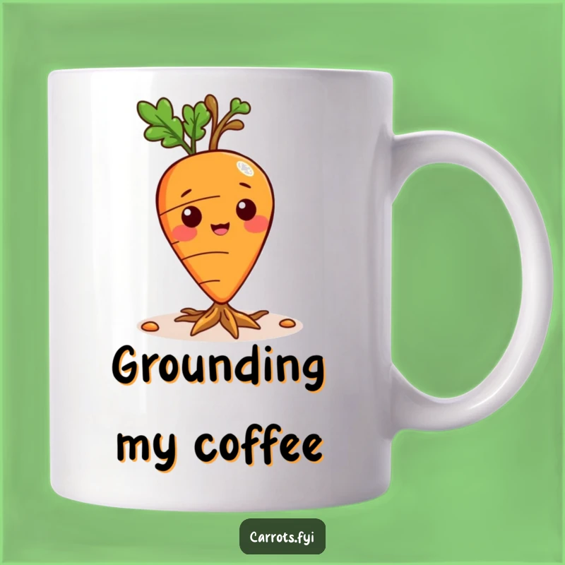 Funny Playful Carrot Mug - Rooting Veggie Humor Gift