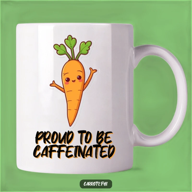 Funny Proud Carrot Mug - Confident Veggie Mug for a Victorious Start