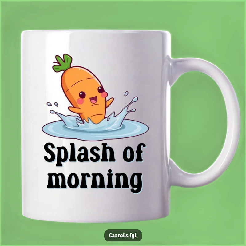Funny Puddle Splasher Carrot Mug, Joyful Veggie Fun Cup, Perfect Playful Gift