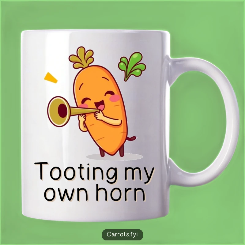 Funny Trumpet Carrot Mug: Hilarious Musical Veggie Gift for Cheerful Vibes