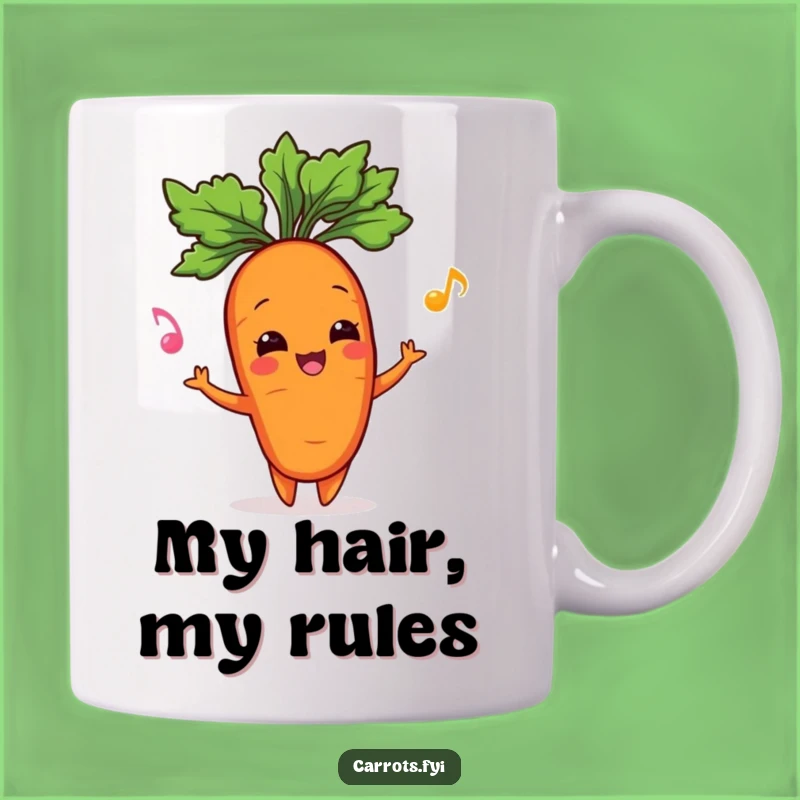 Funny Carrot Juggling Greens Mug - Whimsical Veggie Character Gift for Gardeners