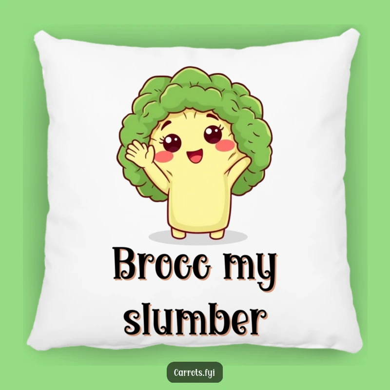 Funny Broccoli Wave Pillow: Cute Veggie Cushion, Perfect Comedic Home Decor Gift