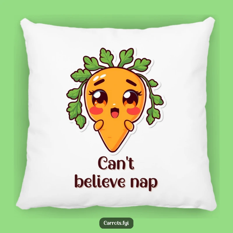 Funny Surprised Carrot Pillow: Soft & Hilarious Cushion for Cozy Shock