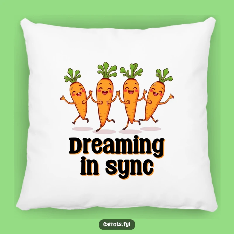 Funny Carrot Bunch Dance Pillow: Plush Comfort with Synchronized Veggie Charm