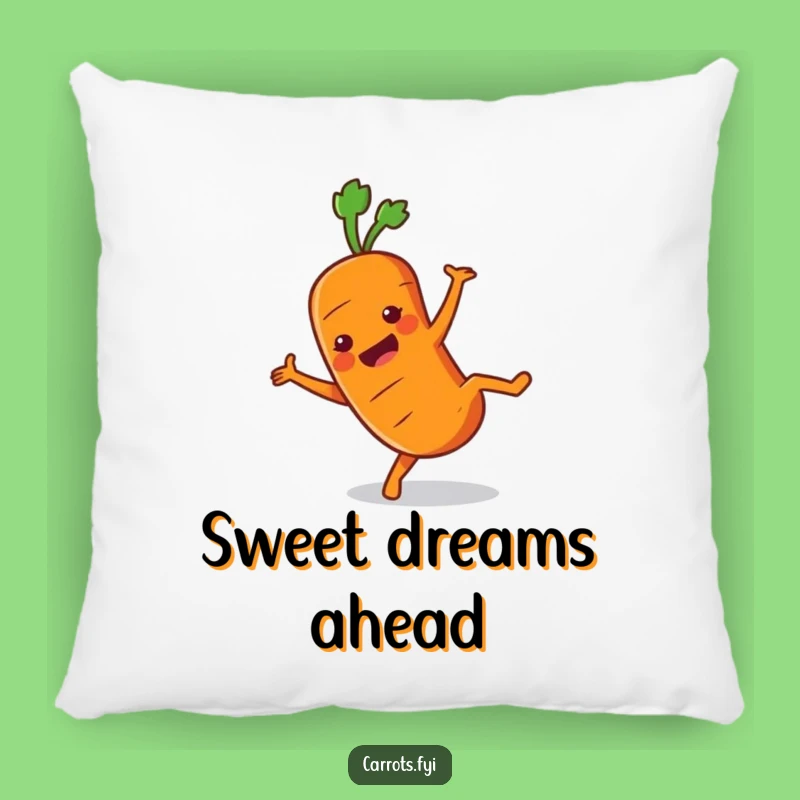 Funny Carrot Cartwheel Pillow: Plush Comfort with Active Veggie Charm