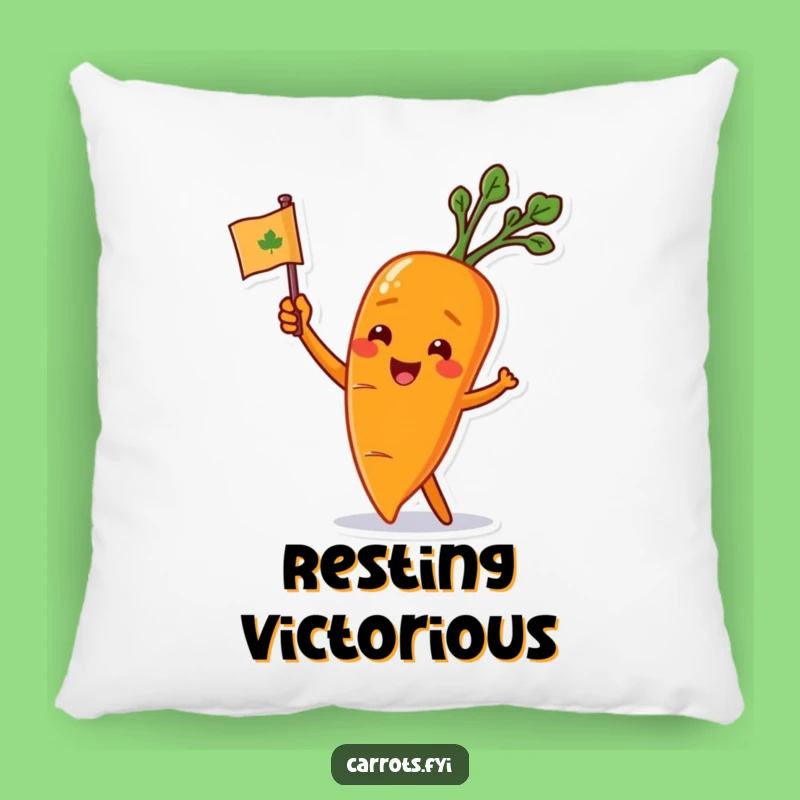 Funny Carrot Flag Pillow: Cuddle Up with Cheerful Support