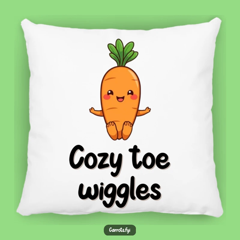 Funny Carrot Wiggle Pillow - Smiling Veggie Cushion, Cozy Comfort and Fun
