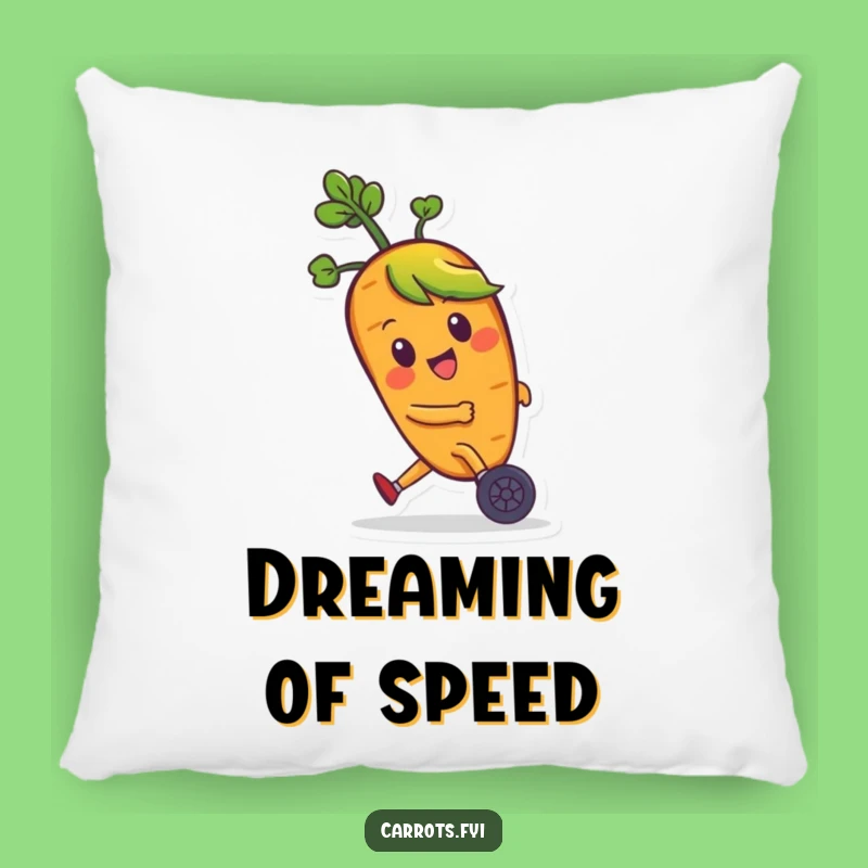 Funny Carrot Zooming Pillow - Snuggle Up with this Hilarious Speedster Cushion!