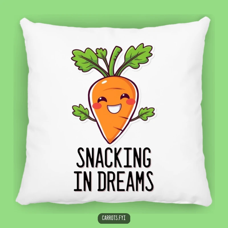 Funny Crunchy Carrot Smile Pillow, Cozy Joy Cushion, Comfy Funny Gift Decor