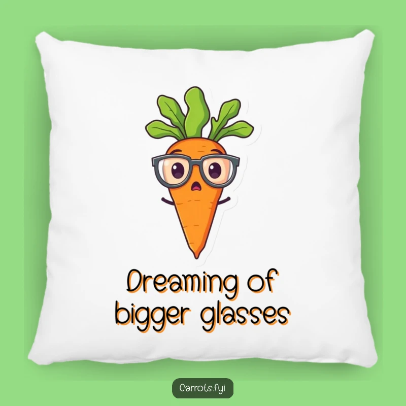 Funny Surprised Carrot Pillow - Comfy and Hilarious Spectacle Veggie Cushion for Cozy Laughs