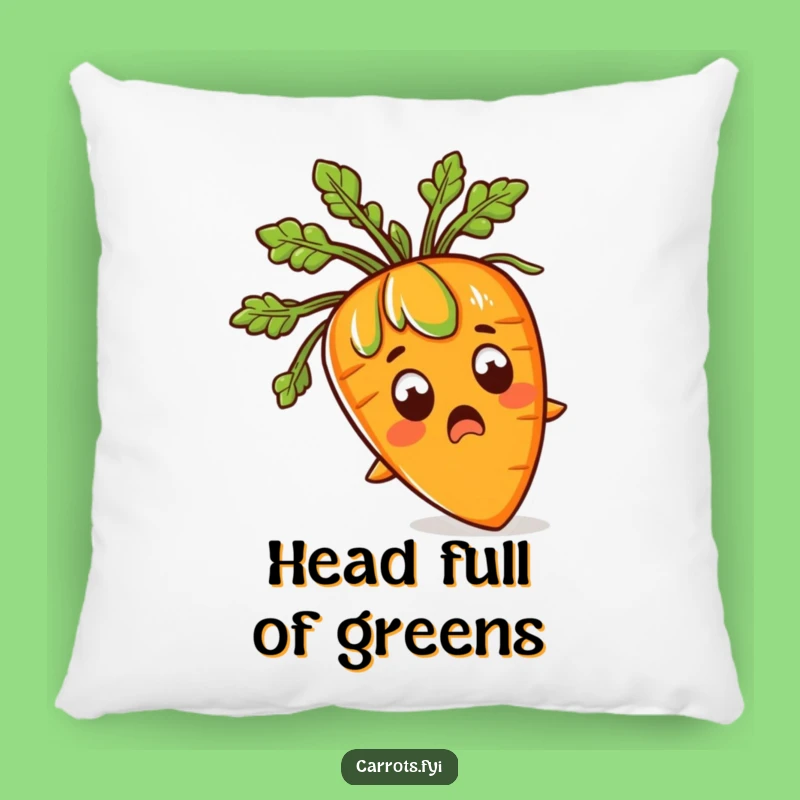 Funny Surprised Carrot Pillow: Soft Veggie Cushion, Hilarious Home Decor Gift