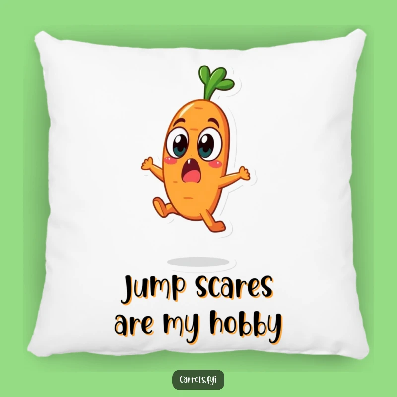 Funny Surprised Carrot Pillow, Comfy Veggie Shock Cushion, Cute Funny Gift
