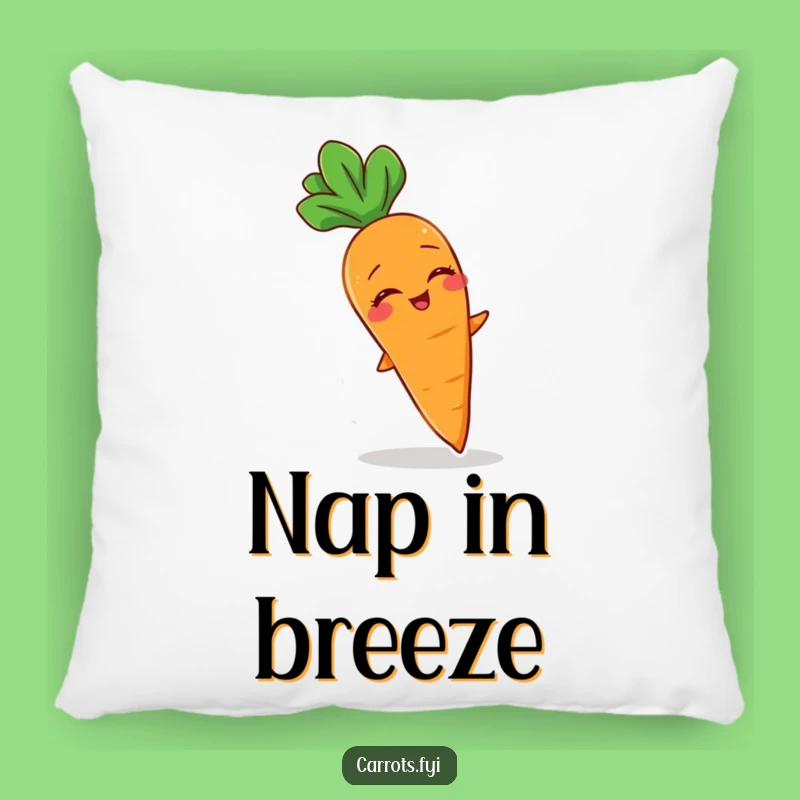 Funny Giggling Carrot Pillow - Cozy Breezy Vegetable Decor