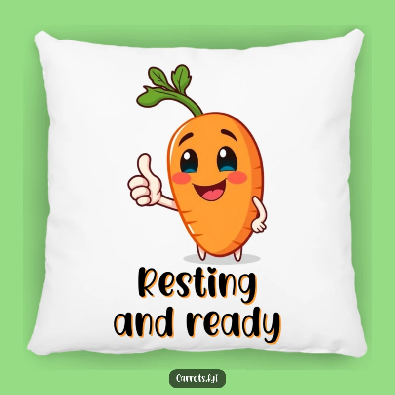 Funny Jolly Carrot Thumbs-Up Pillow: Cozy Positivity, Perfect Funny Gift for Comfort