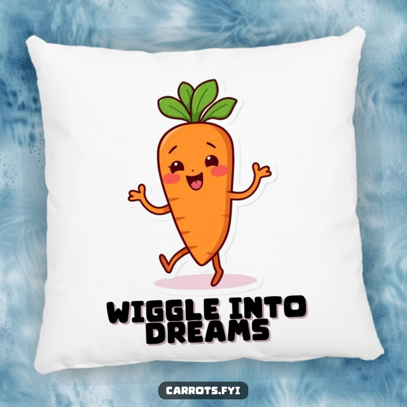 Funny Carrot Pillow: A soft pillow featuring a carrot character wiggling its body as it does a silly dance.