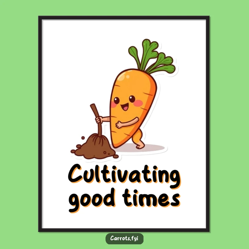 Funny Carrot Digging Digital Art: Instantly Download This Hilarious Garden Scene!