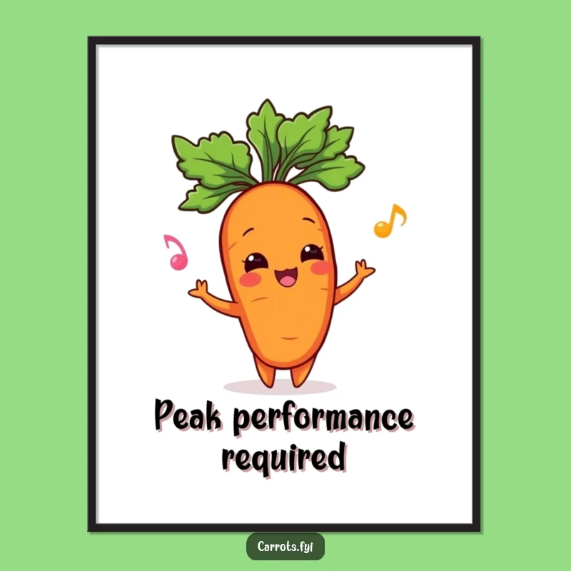 Funny Carrot Juggling Digital Print - Instant Garden Character Wall Art Gift
