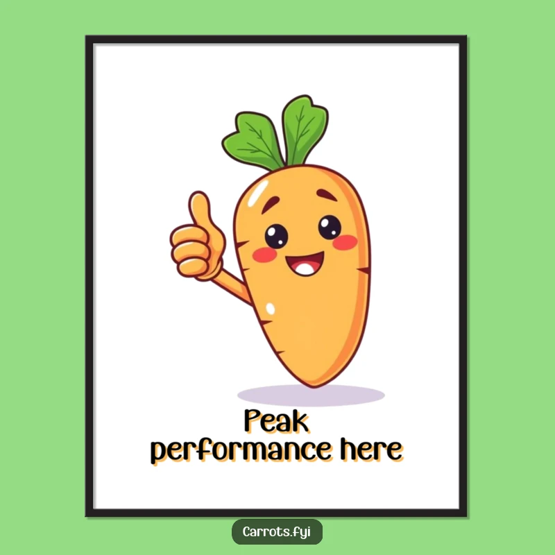 Funny Carrot Thumbs Up Digital Art: Instantly Download This Hilarious Veggie Masterpiece!