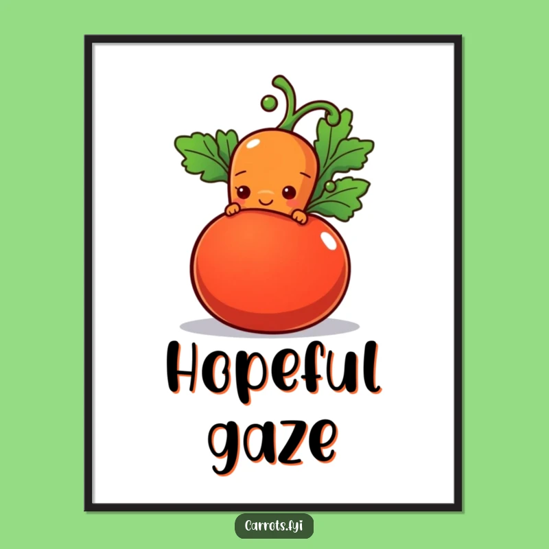 Funny Shy Carrot Digital Art - Instant Sweetness with this Hilarious Veggie Download!