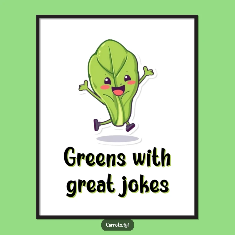 Funny Spinach Leaf Stunt Digital Art: Instant Hilarious Decor for Your Walls