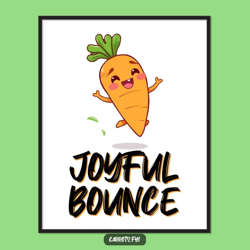 Funny Bouncing Carrot Digital Art - Instant Joyful Vibes with this Hilarious Veggie Download!